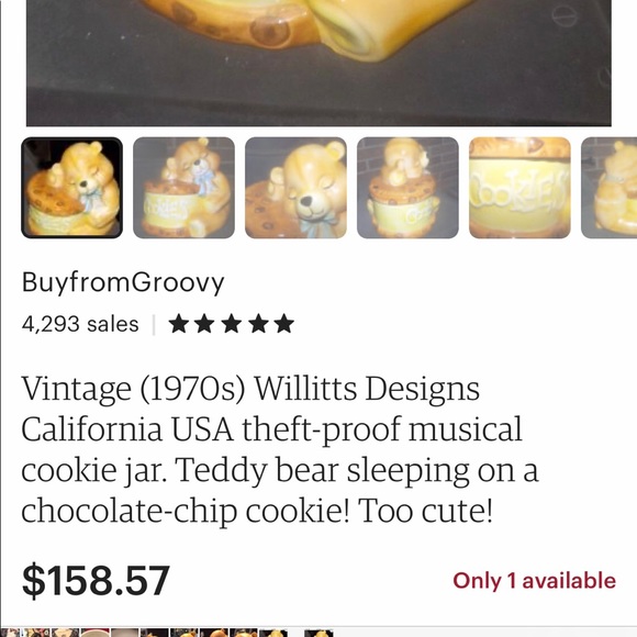 Precious rare 1970’s  musical cookie 🍪 jar. - Picture 7 of 7